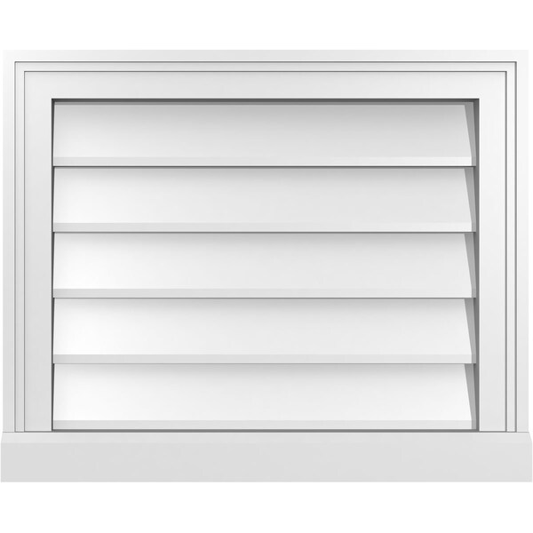 Ekena Millwork Vertical Surface Mount PVC Gable Vent w/ 2"W x 2"H , Brickmould Sill Frame, 22"W x 18"H GVPVE22X1803SN - main